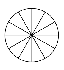 Fraction Pie Divided Into Twelfths Clipart Etc