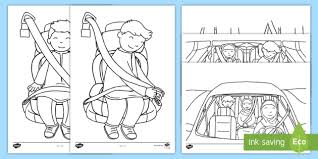 Child safety coloring pages are a fun way for kids of all ages to develop creativity, focus, motor skills and color recognition. Seatbelt Safety Colouring Pages