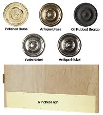 Aluminum satin finish door kick plate 6 Inch High Solid Brass Door Kick Plates Doorware Com