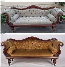 Another Gorgeous Makeover Victorian Rosewood Settee With Castors Has Just Been Upholstered In An Imported English Khaki Linen R45 500 Settee Sofa Linen D Di 2020