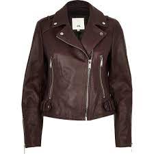 Dark Purple Leather Biker Jacket Celebrity Jackets Leather Jackets Women Real Leather Jacket