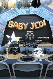 Laura S Little Party Little Jedi Baby Shower Star Wars Party Ideas Star Wars Baby Shower Star Wars Baby Shower Decorations Star Wars Theme Party