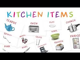 Learn Kitchen Item Names For Kids Kids Learn About Kitchen