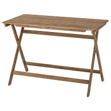 Askholmen Table Outdoor Foldable Light Brown Stained Light Brown Gray Brown Stained Ikea In 2020 Staining Wood Ikea Wooden Outdoor Furniture
