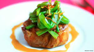 Herb Flavoured Fillet Of Beef With Bacon And Spring Onions Recipe Steak Dinner Recipes Beef Fillet Recipes