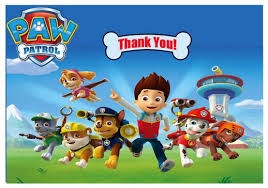 The free paw patrol printables from this blog post is located in the. Paw Patrol Thank You Cards Birthday Printable