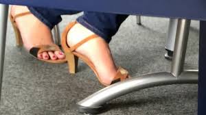 Wonderful Girl with Fantastic Feet Gets Caught by Voyeur Camera in Public - Beautiful Soles