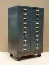 Vintage Industrial Metal 20 Drawer Cabinet With Steel Casters Gray Storage Organization Distresse Metal Drawers Vintage Industrial Furniture Grey Storage