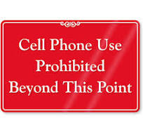 Cell Phone Use Prohibited Beyond Showcase Sign, SKU: SE-6892