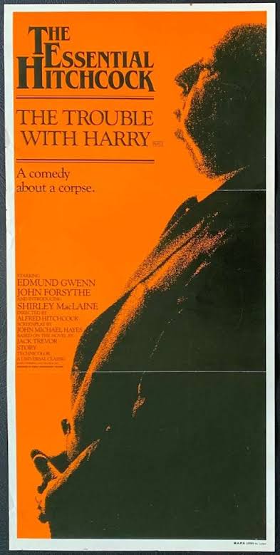 All About Movies - The Trouble With Harry Poster Original Daybill 1984  Re-Issue Alfred Hitchcock