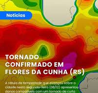 Tornado confirmado em Flores da Cunha (RS) A célula de ...