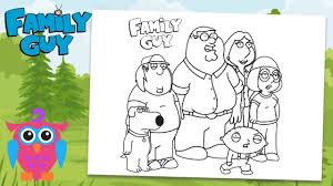 With andrew sabiston, catherine o'connor, jim fowler, jim fowler. Coloring Family Guy All Together Coloring Book Pages Youtube