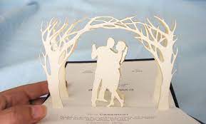 How to make pop up cards with cricut design space. 25 Super Creative Invitations Pop Up Invitation Creative Wedding Invitations Wedding Invitations Diy
