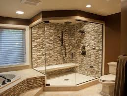 Many luxury bathrooms incorporate a lounge area. Master Bathroom Corner Shower Ideas Novocom Top