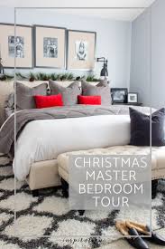 Having red and grey accents on the wallpaper is the best way to bring a difference to your settings. Christmas Master Bedroom Home Tour 2018 Inspiration For Moms