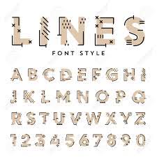 If you're interested in creating a font with bitfontmaker, all you need to do is draw ea. Vector Trendy Flat Font With Abstract Lines Latin Alphabet From A To Z And Numbers From 1 To 0 Beautiful Bold Typeface With Capital Letters Royalty Free Cliparts Vectors And Stock Illustration Image 50664909