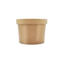 CCF 10OZ Ice Cream Paper Container - Kraft 500 Pieces/Case