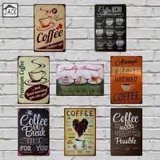 metal plaques cafe bakery shop