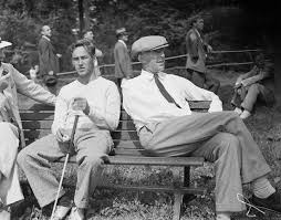 Francis Ouimet Resting On A Bench With Bobby Jones Golf Pictures Golf History Golf Images