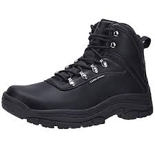 Fans rave about how comfortable they are: Camel Crown Mens Hiking Boots Mid Ankle Boot For Trail Outdoor Backpacking Trekking Rubber Sole Black Buy Online In Belize At Belize Desertcart Com Productid 211864270