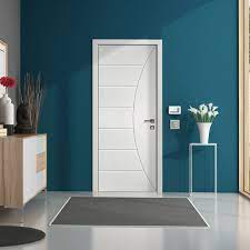 7 Panel Painted Primed Wood Interior Door Wood Doors Interior Doors Interior Painted Paneling