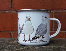 Hey I Found This Really Awesome Etsy Listing At Https Www Etsy Com Uk Listing 524971714 Enamel Mug Seagull Illust In 2020 Seagull Illustration Illustration Drawings