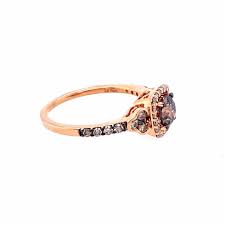 Diamond 3 stone engagement rings ; Chocolate And Vanilla Diamond Halo Ring By Le Vian Nelson Coleman Jewelers