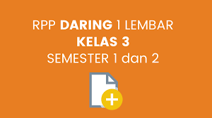 Rpp tematik berkarakter sd kelas 3 tema kegiatan sms 1. Rpp Daring 1 Lembar Kelas 3 Semester Lengkap Katulis