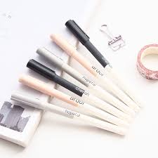 Stationery is a mass noun referring to commercially manufactured writing materials, including cut paper, envelopes, writing implements, continuous form paper, and other office supplies. Jianwu 3 Pcs Set Sederhana English Alphabet Gel Pena Perlengkapan Sekolah Kantor Alat Tulis Pena Penandatanganan 0 5m M Gel Pen Sign Penpen Gel Pen Aliexpress