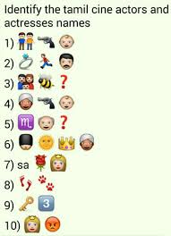 We did not find results for: Whatsapp Puzzles Guess Tamil Movie Actor And Actress Names From Emoticons And Smileys Bhavinionline Com