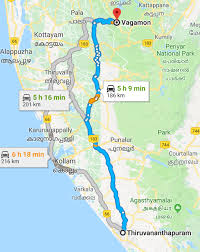 Different travel routes to reach trivandrum by road, train and air. Reaching Vagamon Simplified