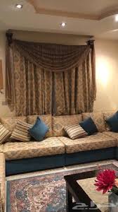 كنب ازرق وذهبي متصل فاخر جده حي الصفا