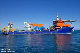 Informed that dockwise vessel white marlin was named and christened. Boskalis Charters Southern Ocean Offshore Vessel