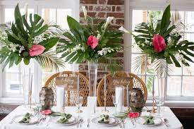 How To Have A Modern Tropical Boho Chic Wedding Day Tropical Wedding Centerpieces Tropical Wedding Decor Tropical Wedding Theme