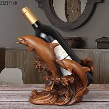 This vodka bottle coffee table was inspired by the wonderful ten green bottle shelves. Resin Wine Rack Retro Wood Texture Dolphin Red Wine Beverage Tray Adornment Coffee Table Desk Ornaments Vintage Home Decoration Figurines Miniatures Aliexpress