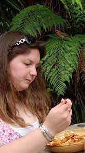 Sat having dinner and this little Robbin came to join us. We were so  surprised it just sat right near us