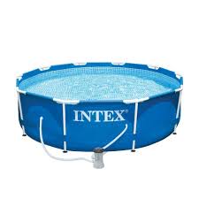 Intex 10 X 30 Pool Blue With Filter Pump Filter Cartridges And Phosphate Remover Intex Above Ground Swimming Pools Swimming Pools
