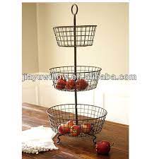 Fruit bowl holder with banana hanger hook tree fruit bowl basket stand large. Metal Basket 3 Tier Wire Basket 3 Tier Metal Fruit Basket Buy Metal Basket 3 Tier Wire Basket 3 Tier Metal Fruit Basket Product On Alibaba Com