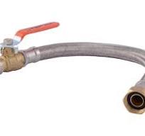 Max Brass Push Braided Water Heater Connector with Ball ...