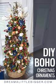 You all know i love a bohemian holiday, as seen by last year's tree and apartment decorations. Easy Diy Boho Christmas Ornaments Dream A Little Bigger