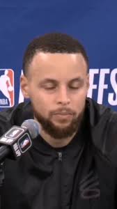 Steph Curry Smiling at Press