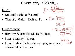 We did not find results for: Objectives 1 I Can Classify Matter Into Substances