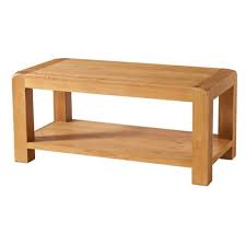 160cm x 80cm x 45cm Denver Coffee Table With Shelf Quality Oak Furniture From The Furniture Directory
