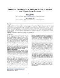PDF) Palestinian Entrepreneurs in Honduras: A Case of Success and Triumph  in the Diaspora