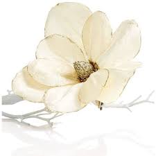 Holiday Lane Magnolia Flower Clip On Tree Ornament 4 97 Liked On Polyvore Featuring Home Home Decor H Magnolia Flower Flower Clip Rustic Christmas Tree
