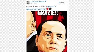 Ac milan's president silvio berlusconi , ac milan's sporting director adriano galliani , ac milan's swedish forward zlatan ibrahimovic and his manager mino raiola attend the serie a football match ac. Silvio Berlusconi Png Images Pngwing