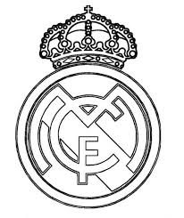 Real Madrid Logo Soccer Coloring Pages Futbol
