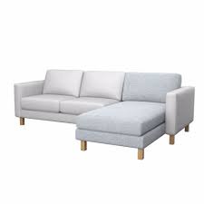 Soferia Bezug Fur Ikea Karlstad Anbau Recamiere Stoff Naturel Light Grey Slipcovers For Chairs Chaise Longue Sofa Covers