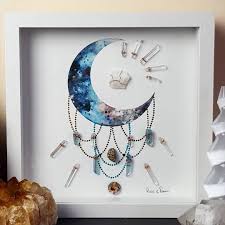 Crystal Grid Framed Crystal Grid Framed Crystal Art Crystal Etsy Crystal Art Crystal Grid Crystal Crafts
