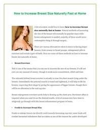 There are certain foods to increase your breast size naturally. Calameo How To Increase Breast Size Naturally Fast At Home